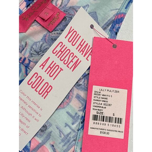 LILLY PULITZER NWT Margot Swing Dress Whisper Blue Yeah Bouy S - Picture 5 of 8